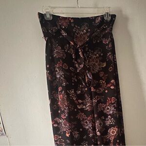 Black Floral Palazzo Pants